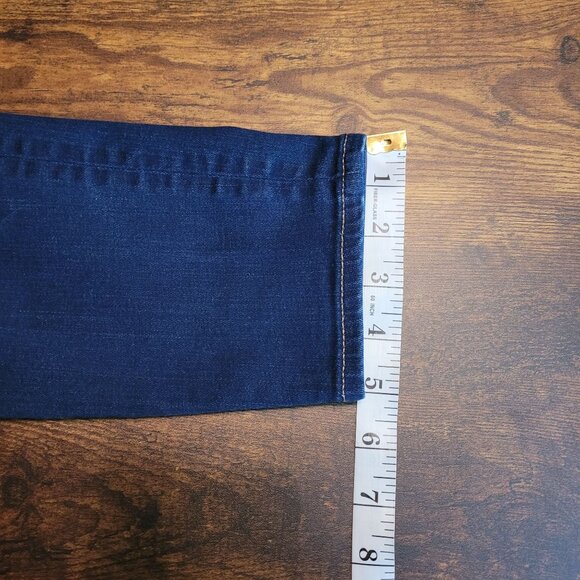 J Crew Jeans Size 28 Skinny Mid Rise Dark Light Wash Stretch Denim - Picture 9 of 10